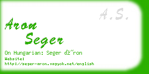 aron seger business card